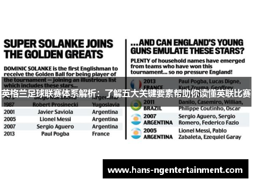 英格兰足球联赛体系解析：了解五大关键要素帮助你读懂英联比赛